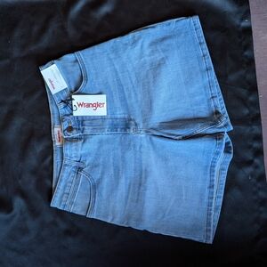 Wrangler Sky Blue Denim Rolled Shorts